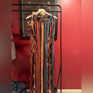 Vibrant Striped Maxi Dress